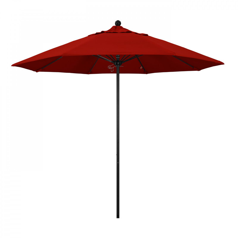 Parasol de marché 9 pi Maria, Toile Sunbrella® rouge Jockey