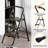 3 Step Ladder,Metal Ladder,Folding Step Stool Pass 800 lbs Load Testing,Library Ladder,Decorative Kitchen Step Ladder