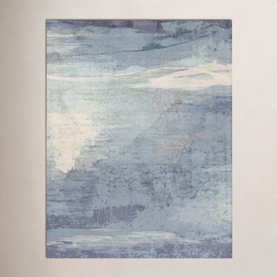 Zeta Blue Gray Beige Abstract Rug