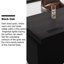 Light Luxury Italian Style Black Desk With Three Drawer Cabinet And Embedded Desktop Power Strip-422631024