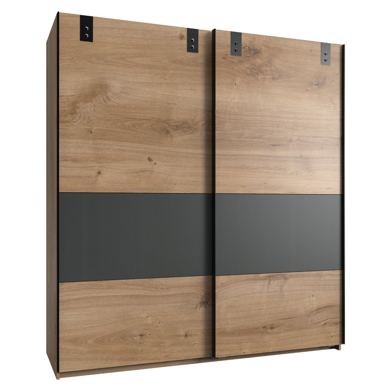 Perera 2 Door Manufactured Wood Wardrobe, 198cm H x 135cm W x 64cm D