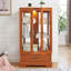 Vitrine lumineuse en verre avec tablettes réglables - Vitrine élégante à 2 portes et tiroir intégré