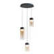 Delonda 3 Light Glass Dimmable LED Pendant