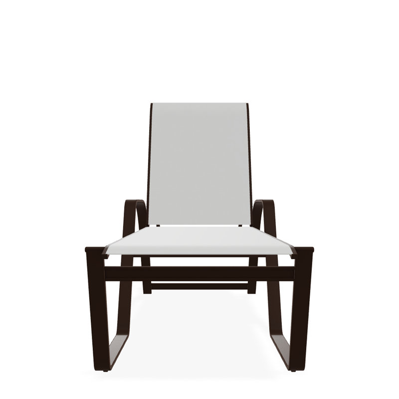 Chaise longue inclinable Holna, Kona texturé, Blanc 6D Sunbrella®