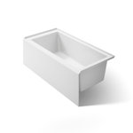 Underscore 60" x 30" Rectangular Alcove Soaking Bathtub with Slotted Overflow and Integral Apron