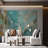 Turquoise Gold Marble Luxury Wall Mural-981348072