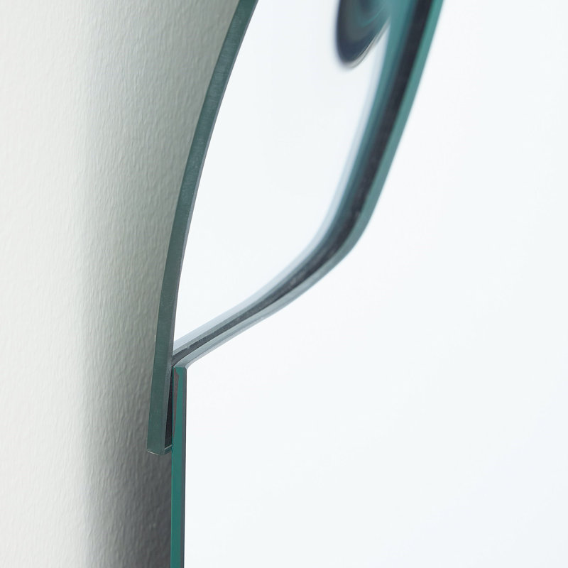 Asymmetrical Ripple Rectangle Mirror