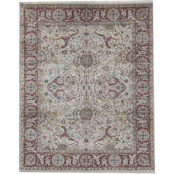 Bokara Rug Co., Inc. Hand-Knotted High-Quality Light Green and Rose ...