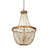 Modern 4-Light Boho Empire Wood Chandelier