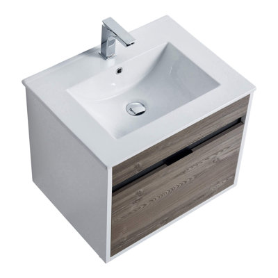 Ensemble de meuble-lavabo mural simple 24 po Kynlyn