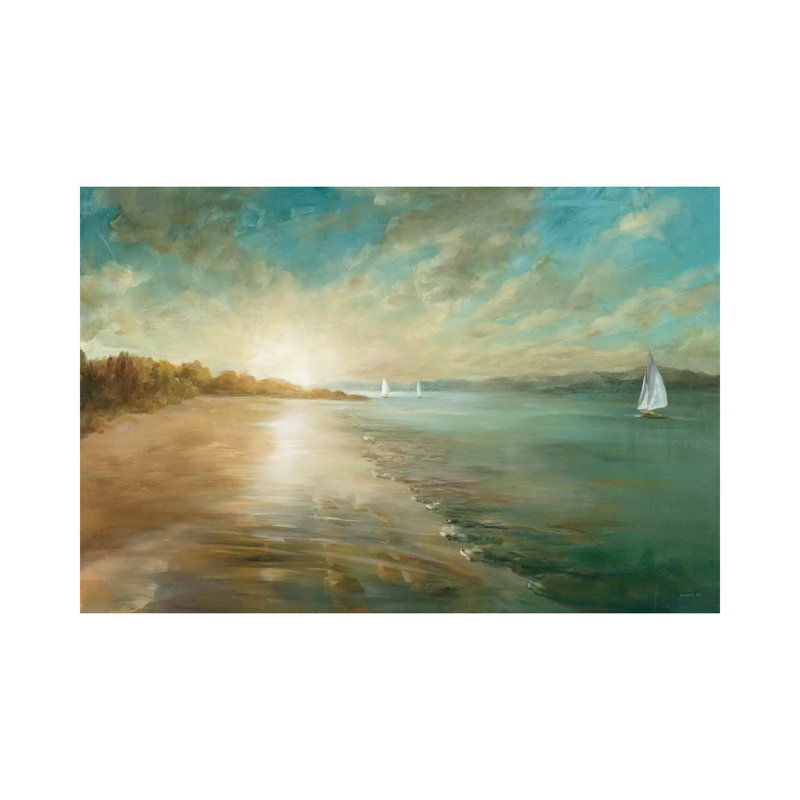 Coastal Glow by Danhui Nai - Print on Canvas, 30.48 cm H x 45.72 cm W, Wrapped Canvas