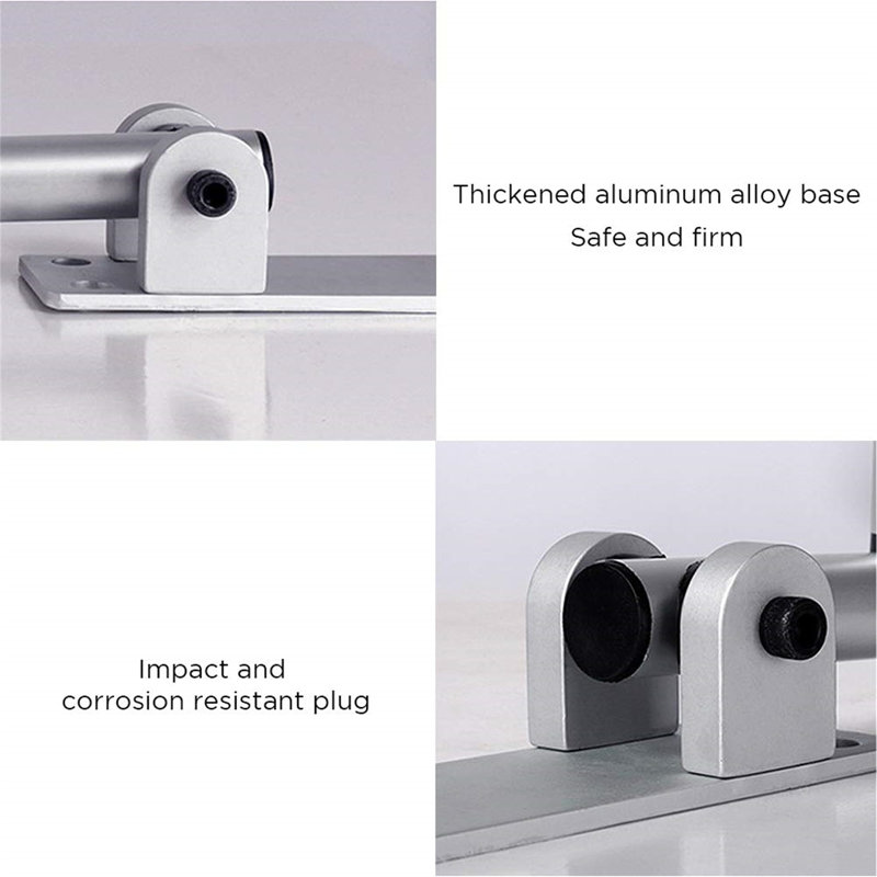 23.6'' Silver and Black Aluminum Handicap Grab Bar