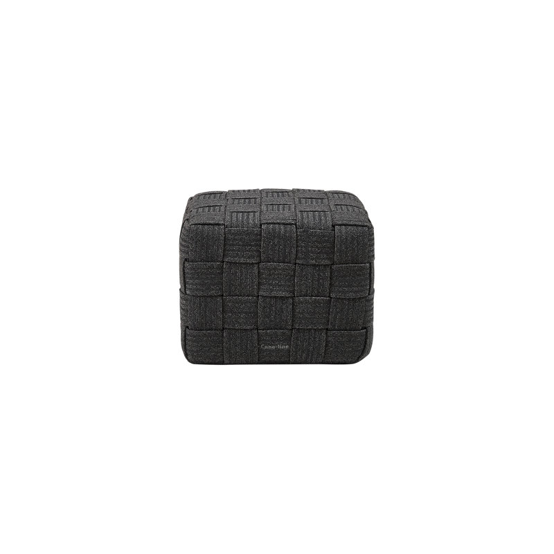 Cube Outdoor Ottoman, Dark Gray