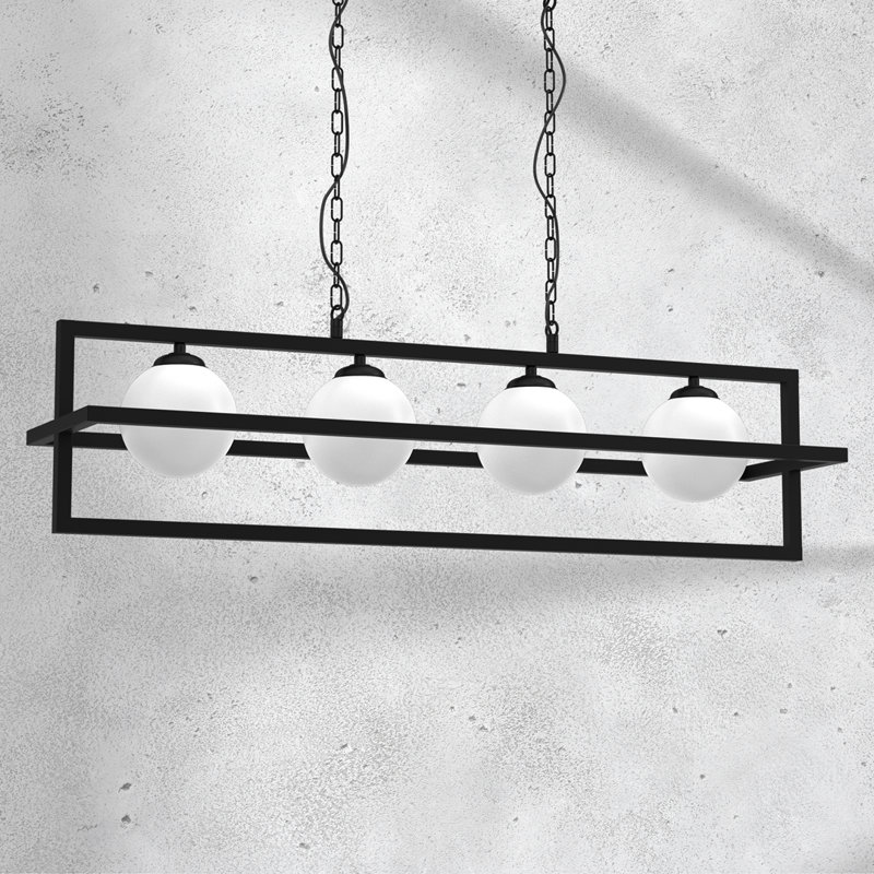 Huntwood 4 - Light Kitchen Island Linear Pendant