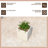 Urta Square Fiberstone Planter Modern Handmade MGO Clay Plant Pot with Drainage Holes for Indoor & Outdoor Use-119480103-119480102