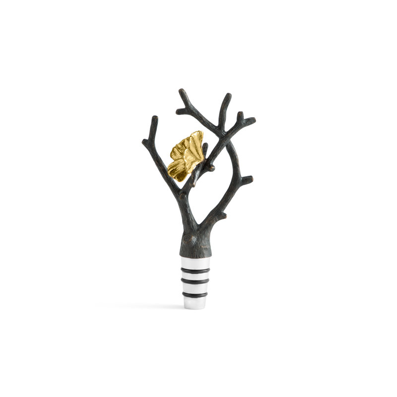 Butterfly Ginkgo Wine Bottle Stopper