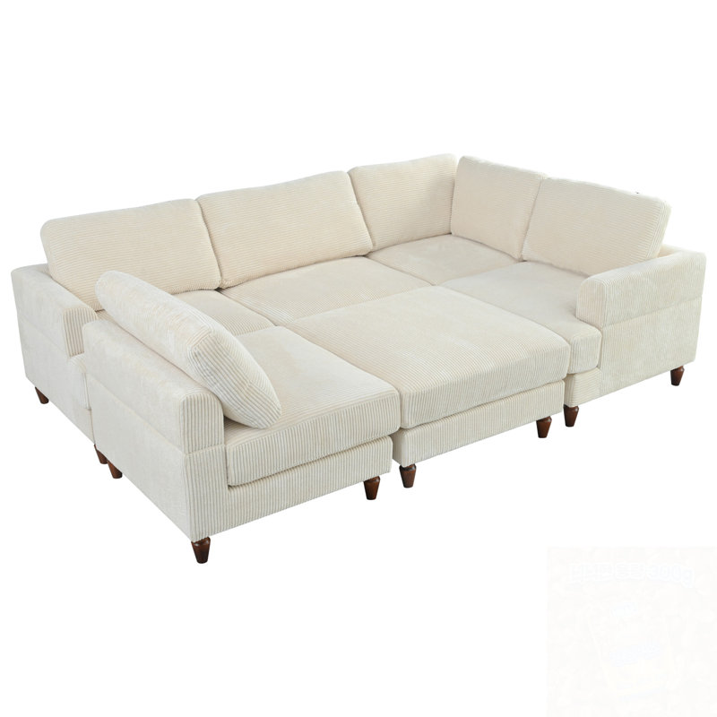 Canapé modulaire en U avec repose-pieds