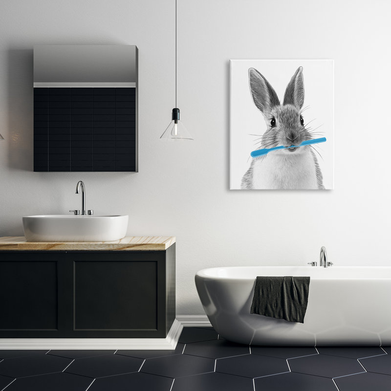 Impression sur toile Aw-301-Bunny, H 40 po x l 30 po x P 1,5 po