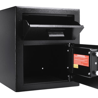 72 Cu Ft Keypad Safe With Two Pin Codes, Fishing , Solid, Black, 13.84 In. Depth X Width 15.96 Height, 41.44 Lb Defence System, Steel, Depth, Width,