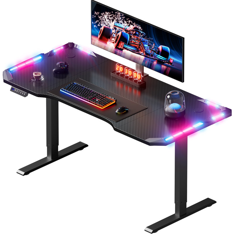Adjustable Metal Base Standing Desk, 113cm. H x 140cm. W x 60cm. D