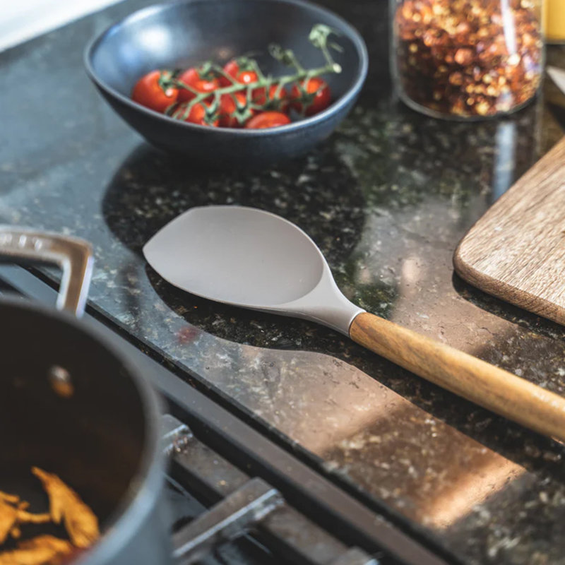 Acacia Wood & Silicone Spatula, Grey