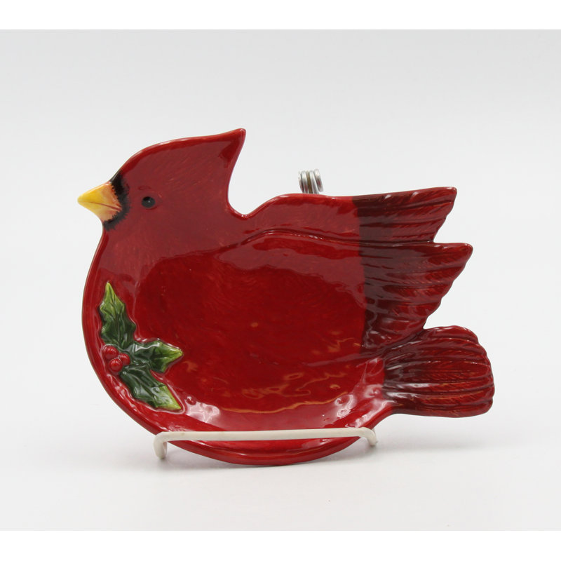 Ensemble de 2 assiettes fines en céramique rouge Cardinal  
