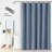 Linen Textured Shower Curtain and Hooks Set-1782405548