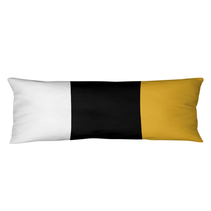 Polyester Medium Pillow, White/Black, Missouri