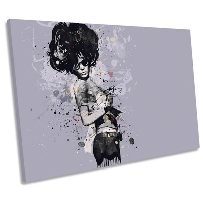 Fashion Woman Grunge - Wrapped Canvas Print
