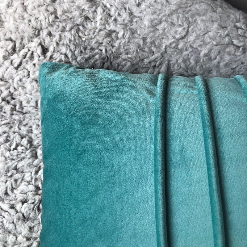 Housse de coussin lombaire en velours, Vert de mer