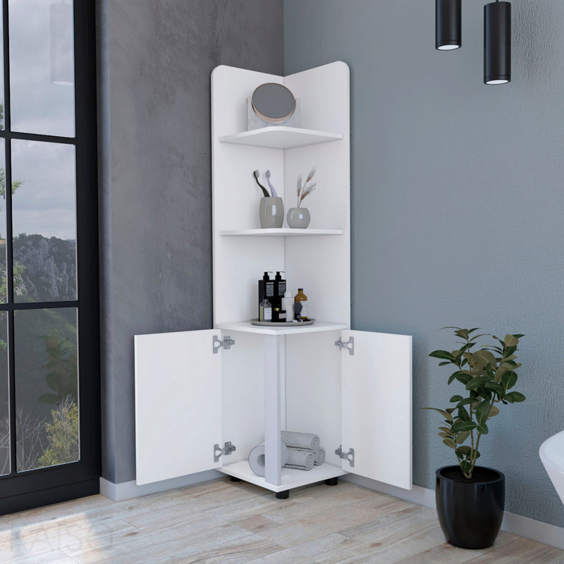 Grande armoire de rangement 2 portes 4 tablettes