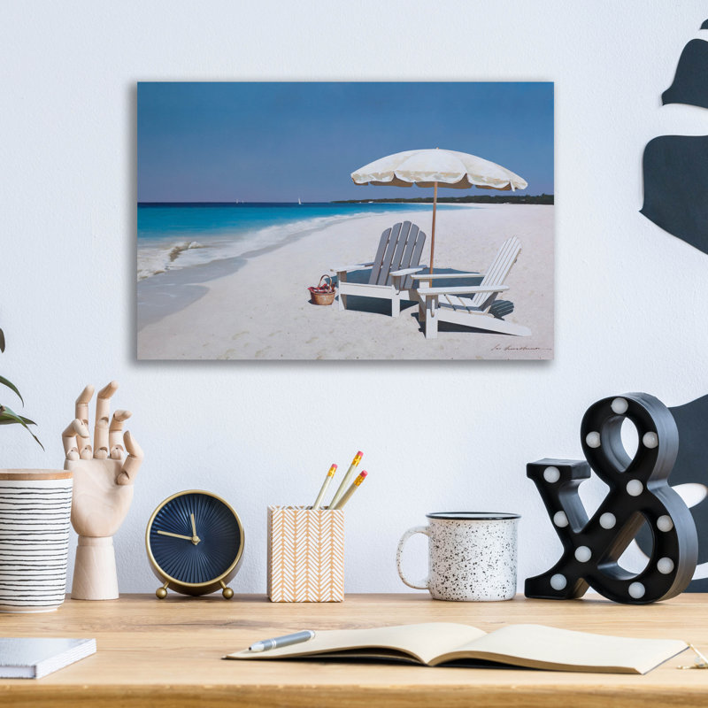 " Beach Picnic " by Zhen-Huan Lu, 12" H x 16" W x 0.13" D