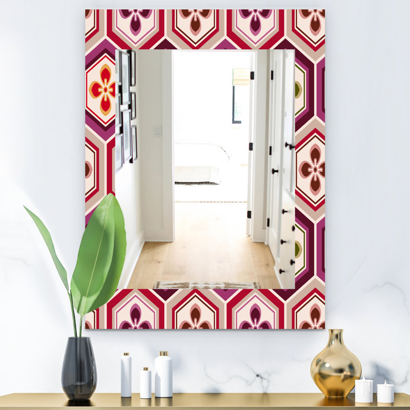 Honeycomb 6 - Miroir Mid-Century - Miroir mural, H 39,4 po x l 29,5 po