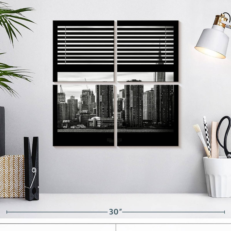 Window To New York, 18" H x 18" W