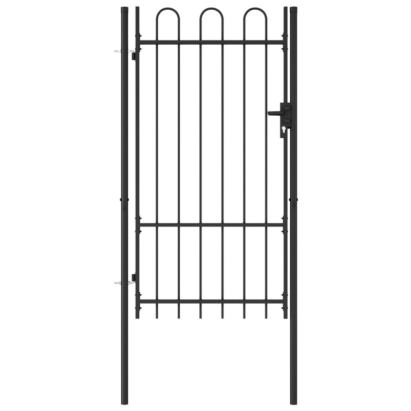 Barrière en métal noir, Arched Top, H 68,9 po x l 39,4 po