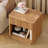 21.6"W Fluted Wooden Nightstand-1317123253-1317123252