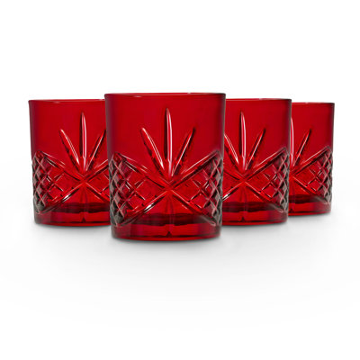 Dublin Crystal Red Whiskey Glass 11oz