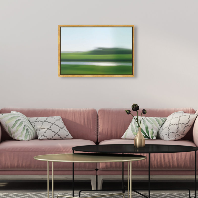 Velocity Meadow II Print by Oliver Gal, 37"H x 55"W, Gold Floater Frame