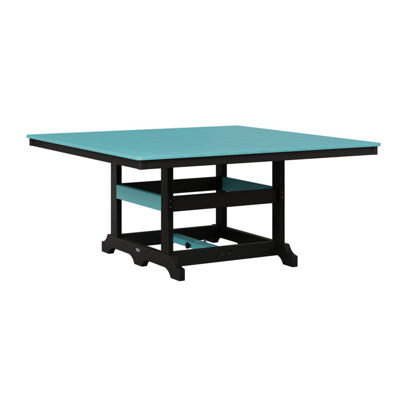 Table de salle à manger Berlin Classic, Noir, Bleu Aruba