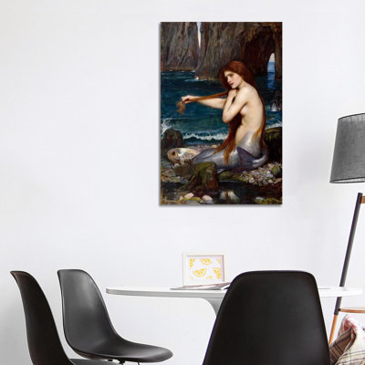A Mermaid by John William Waterhouse - Print on Canvas