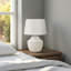 Lampe de table Zamira en béton crème et ivoire / abat-jour crème, H 19,7 po x l 13,72 po x P 13,72 po