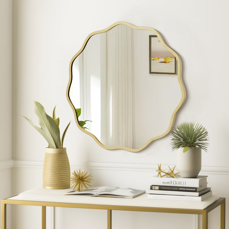 Miroir Elegant, Doré, 24 po x 24 po