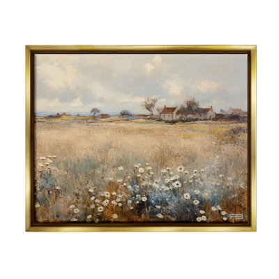 "Cottage And Natural Meadow" par RB sur toile