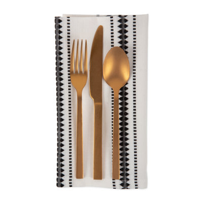 Ophir Cotton Striped Square Napkin
