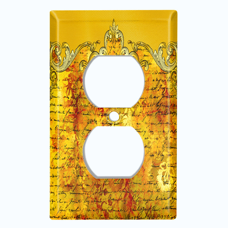 Patterned 1 - Gang Toggle Light Switch Standard Wall Plate