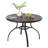 5-piece Metal Patio Dining Set With Umbrella Hole And 4 Stackable Chairs