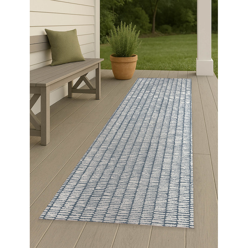 Ricky Row Non-Slip Outdoor Rug, Runner 2'6" x 8'