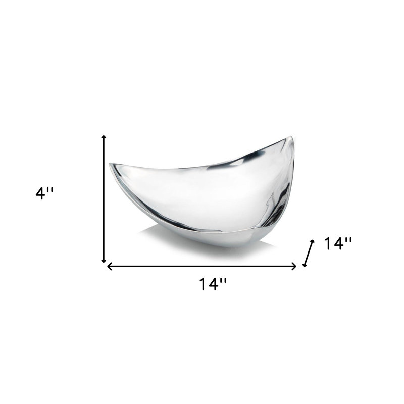 Bol triangulaire 14 po Monika, Argent