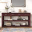Élégante console avec 4 tiroirs et 2 tablettes, idéale pour les vestibules et les salons.-900852072