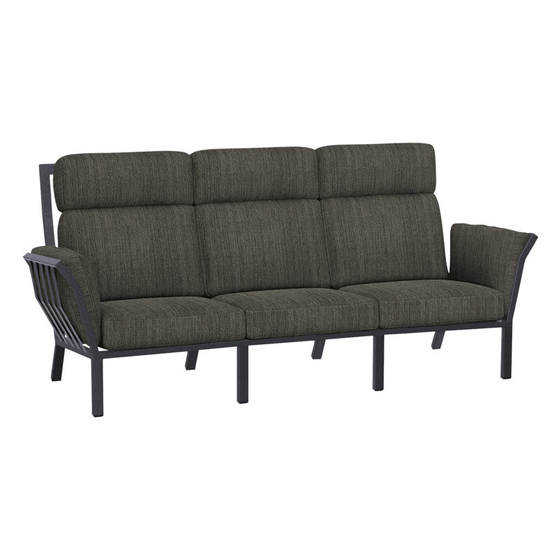 Aris Outdoor 3 - Seat Patio Sofa, Sahara Cafe, Graphite